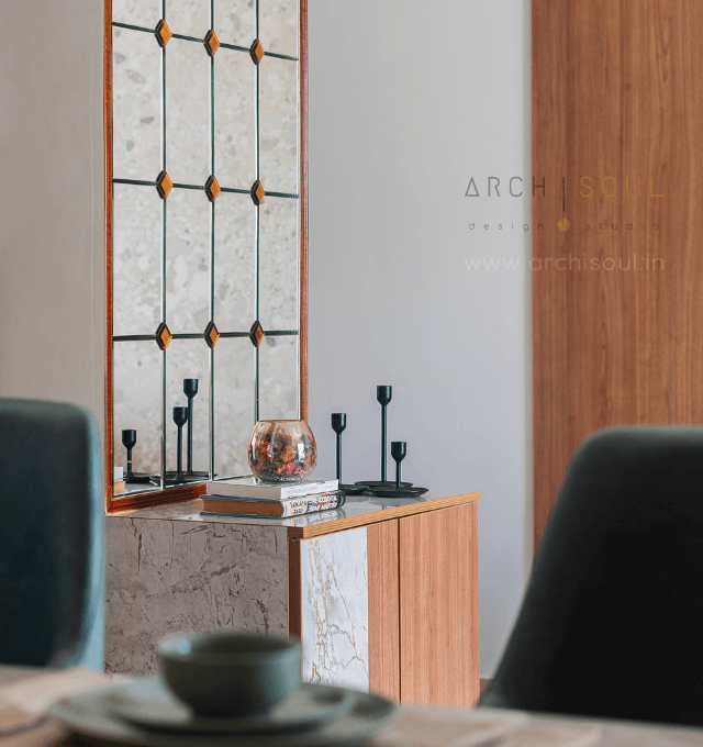 A modern interior showcasing innovative architectural design elements and stylish decor throughout the space.