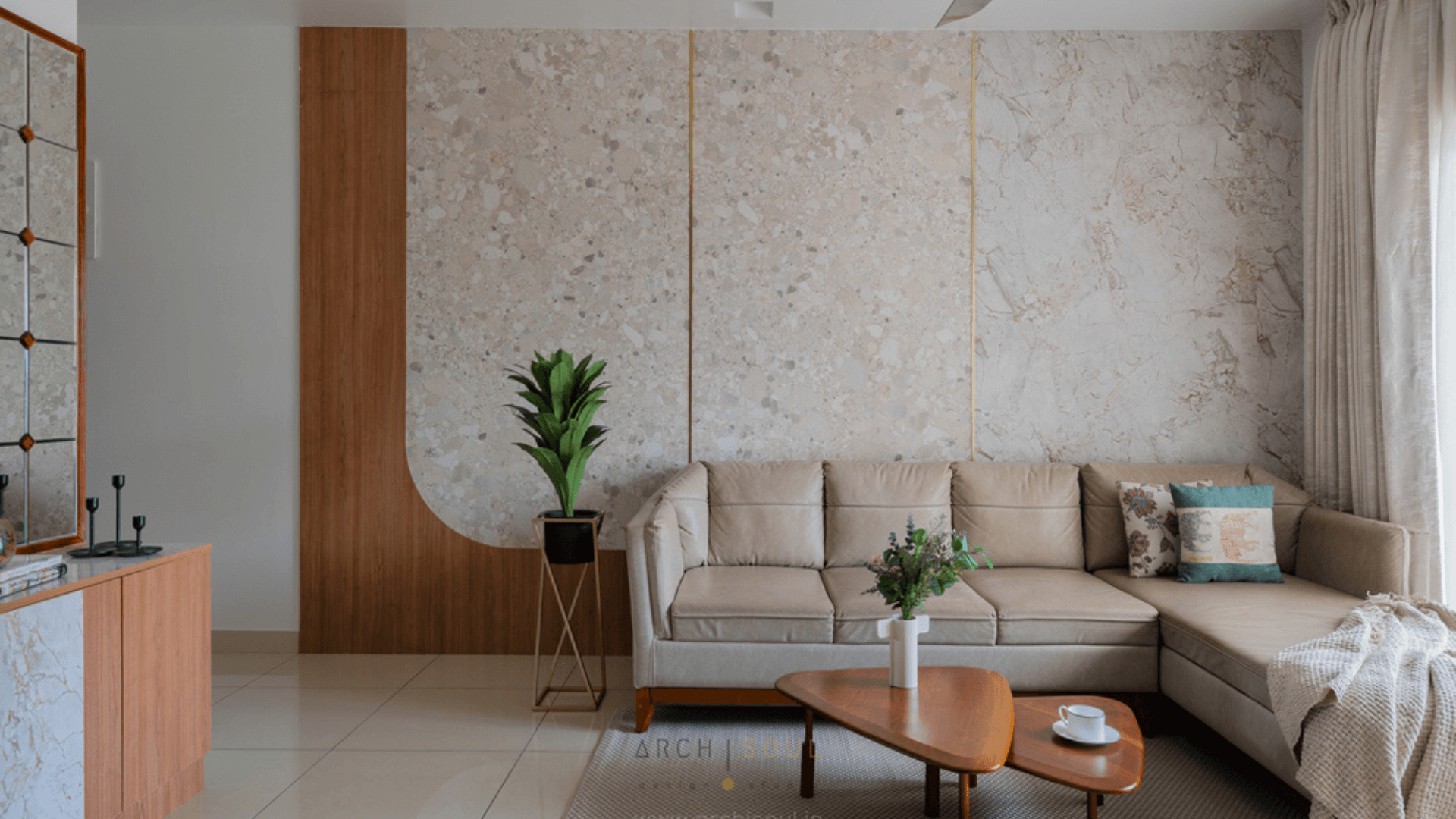 Beautifully designed modern living space by expert interior designers, featuring elegant decor.